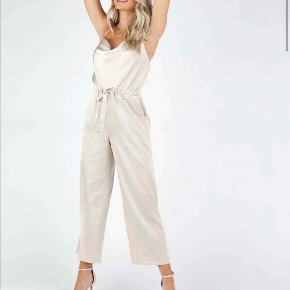 NTW KITTENISH Champagne Jumpsuit - Picture 2 of 6